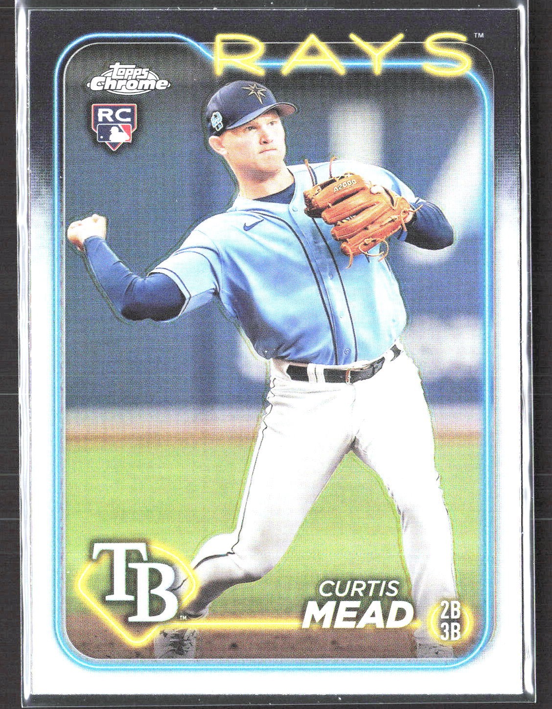 2024 Topps Chrome Curtis Mead #209 Refractor Rookie Tampa Bay Rays