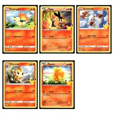 5 Card Pokemon TCG Lot - McDonald's 25th Anniversary Promos LP