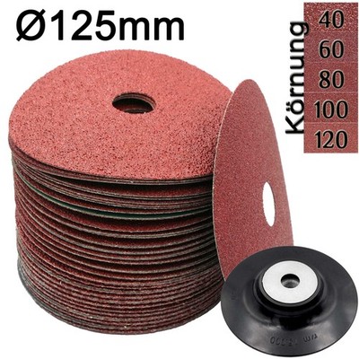 Fiberscheiben 125mm Winkelschleifer Fiberschleifscheiben Fiberdisc