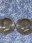 Lot Of 2 JFK Kennedy Bicentennial Silver Half Dollar Coins  1776-1976