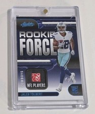 2022 Panini Absolute JALEN TOLBERT RC - 1/1 ROOKIE FORCE NFL PLAYERS LOGO PATCH 