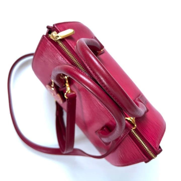 VALENTINO Women 2Way Shoulder Hand bag Leather V Logo Charm Red Gold from japan thumbnail 14