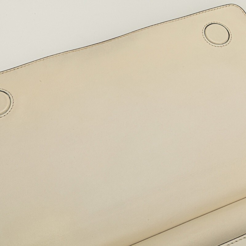 Gucci Bamboo Shoulder Bag Leather WhiteGray Women Used Authentic thumbnail 5