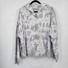 Aeropostale Gray Tie Dye Full Zip Hoodie Hooded Sweatshirt Womens XL
