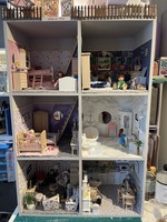 Unique, One of a kind, Hand Made, 3 Storey Doll House, With Rooftop Garden/Pool 