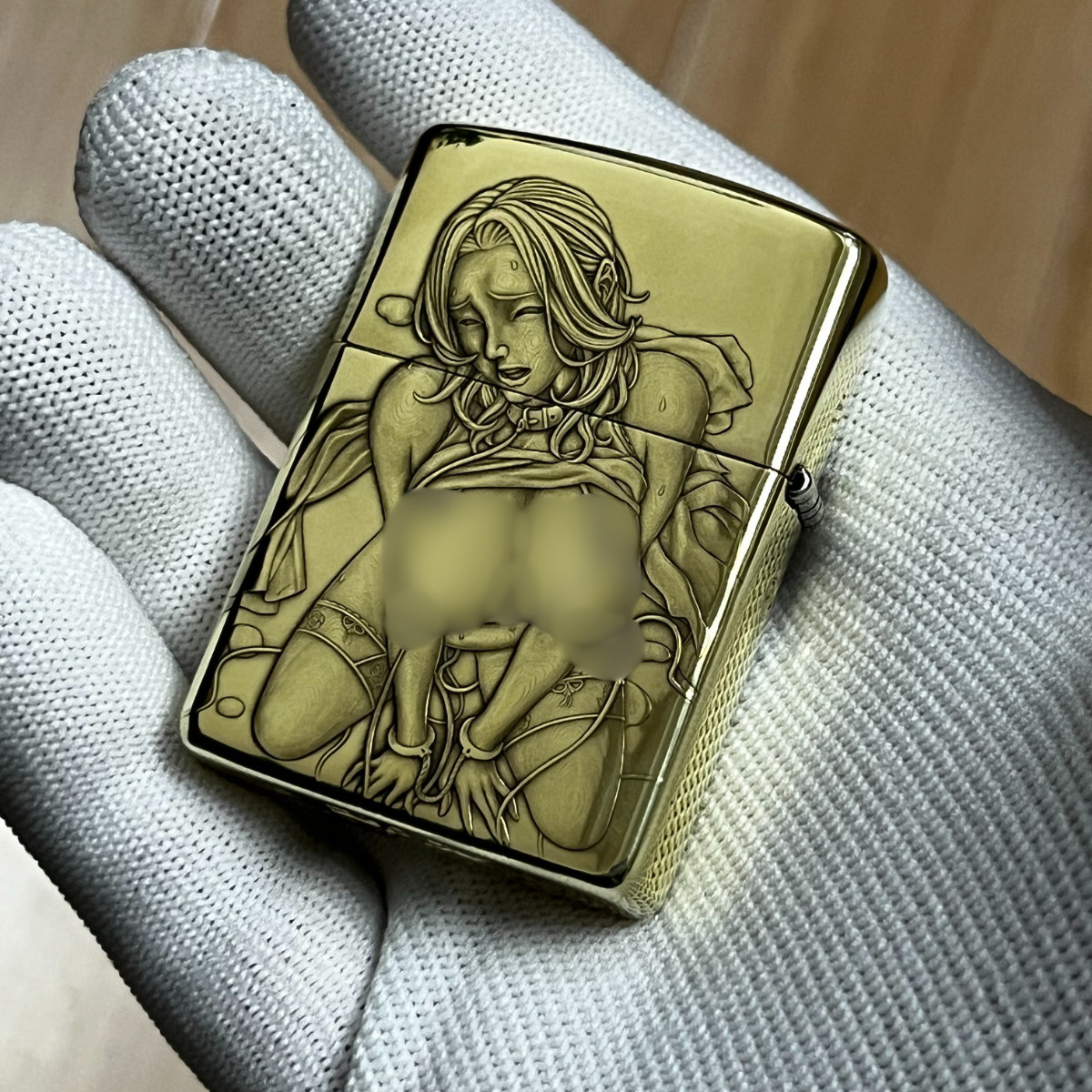 Zippo Armor Brass 3D Relief Girl Design