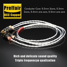 Pair HIFI OCC Silver Plated Audio Cable 2RCA Interconnect Cable for Amplifier CD