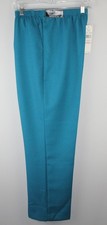ALFRED DUNNER Women's Turquoise Pull-on Dress Pants Sz 10 Elastic Waist NWT