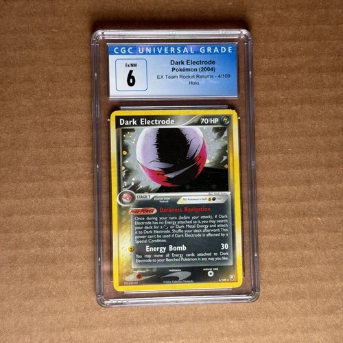 2004 Pokemon Dark Electrode 4/109 Team Rocket Returns Holo CGC 6