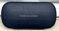 Tommy Hilfiger Eyeglass Sunglass Hard Clamshell Case Navy Blue Felt Lining