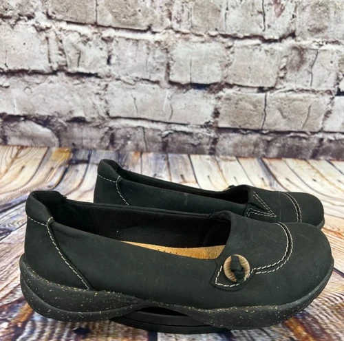 Clarks Collection Ballerine donna in pelle nera tinta unita punta chiusa 5 5 M