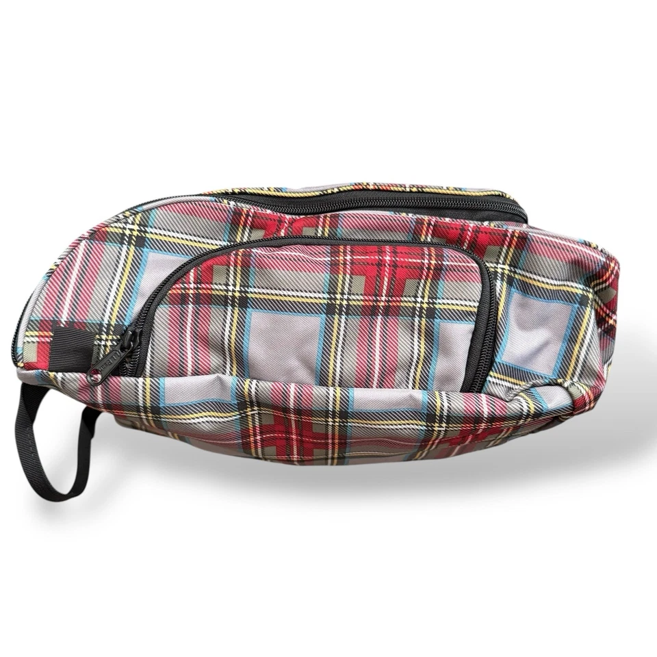 LL Bean Bolsa de Aseo Colgante Organizador Estuche de Viaje Cuadros Rojo Gris Grande Foto 2 de 4