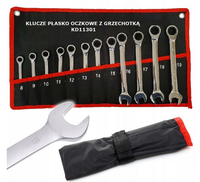 RatschenschlüSsel Satz 12Tlg Maul RingschlüSsel Set 8–19Mm Mit Rolltasche