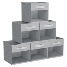 Storage Cubes, Cube Storage Bin, 6 Pack Foldable Baskets with Window, Closet ...