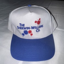 Vintage Sherwin Williams Paint Splatter Logo Snapback Hat Baseball Cap 90s