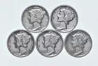 High Grade Lot 1936 1938 1939 1934 1939 Mercury Dime Collection *769