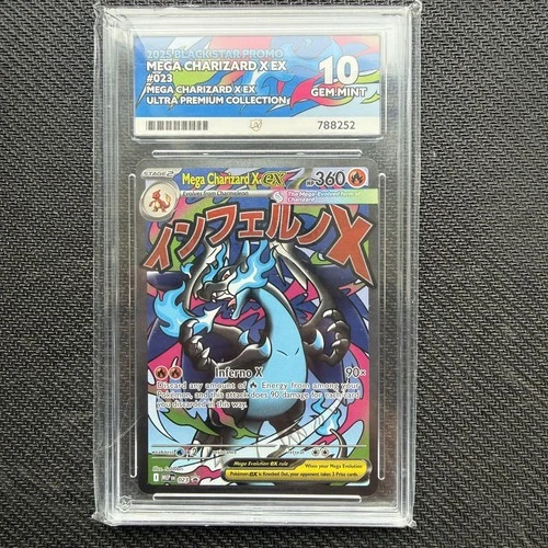 Pokémon TCG Mega Charizard X EX 023 Black Star Promo ACE 10 Perfect Subs