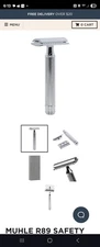 NEW!! Chrome MÜHLE TRADITIONAL R89 Double Edge Safety Razor !  Free Shipping!
