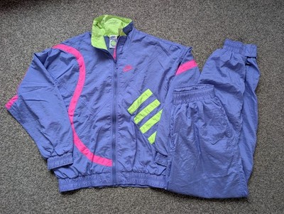 Vintage Nike Tracksuit Womens Medium Blue Agassi Challenge Court Tennis Jacket