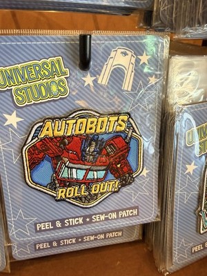Universal Studios Peel & Stick Sew On Patch Autobots Roll Out Transformers