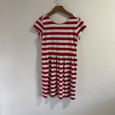 Gap Kids T-shirt Dress XL 12 Striped Red White Nautical Preppy 100% Cotton