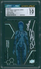 Jen Taylor Signed Card Halo Legacy Cortana Augmented Gem Mint 10 CGC x JSA SLAB