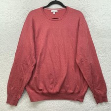 Peter Millar Sweater Mens XL Red Crewneck Pima Cotton Silk Cashme0re Golf Crown