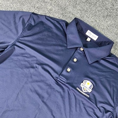 Peter Millar ME0EK01S Ryder Cup 2037 Congressional CC Navy Polo Shirt Size L