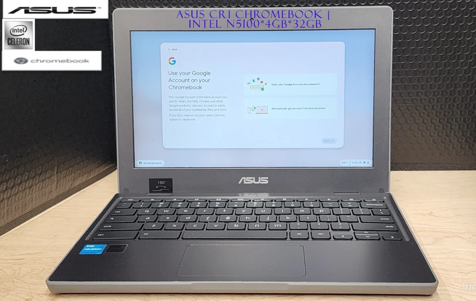 Chromebook resistente Asus 11,6" CR1 CR1100CK* CPU Intel N5100 | 4 GB DDR4 | 32 GB Foto 2 de 4