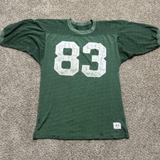 Vintage Champion Knitwear #83 Men?s 44 Football Jersey Green Shirt RARE Distress
