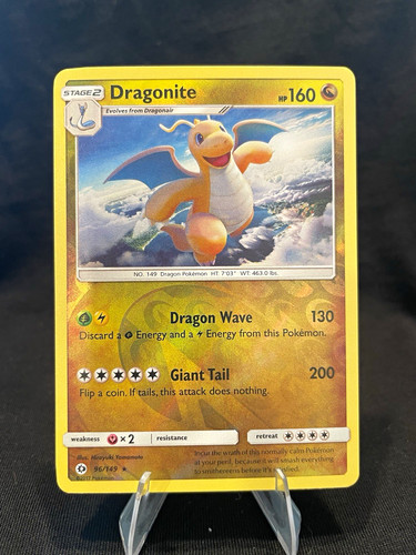 Pokémon TCG Dragonite 96/149 Sun and Moon Base Set Reverse Holo Rare EN NM