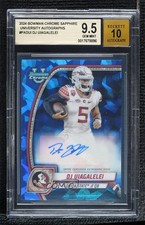 2024 Bowman U Chrome Sapphire Edition Prospect DJ Uiagalelei BGS 9.5 Auto 3hd