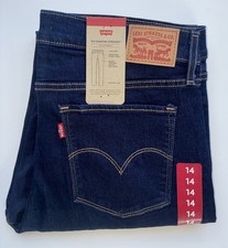 Women Levi  s 314 Shaping Straight Jean Stellar Stretch Dark Wash Blue 32x32 NWT