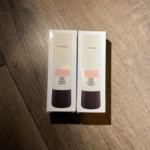 New Lot of 2pcs MAC Strobe Cream Hydratant Lumineux - Pinklite 6ml/ 0.2oz each - Picture 1 of 6