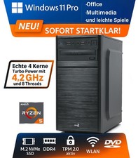 Windows 11 PC Office Business Computer 16GB-32GB DDR4, 500GB M.2 SSD, LEISE WLAN