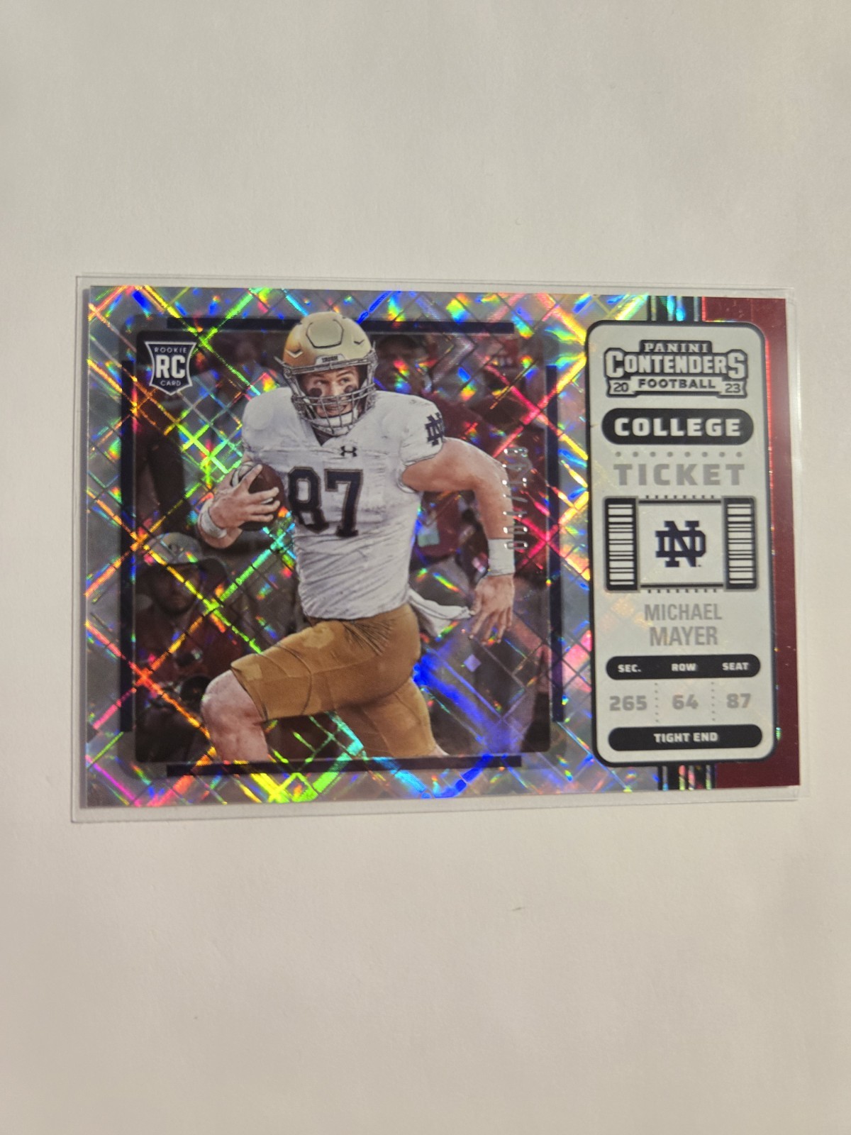 2023 Draft Picks Contenders College Ticket Red SP #/149 Michael Mayer RC Raiders