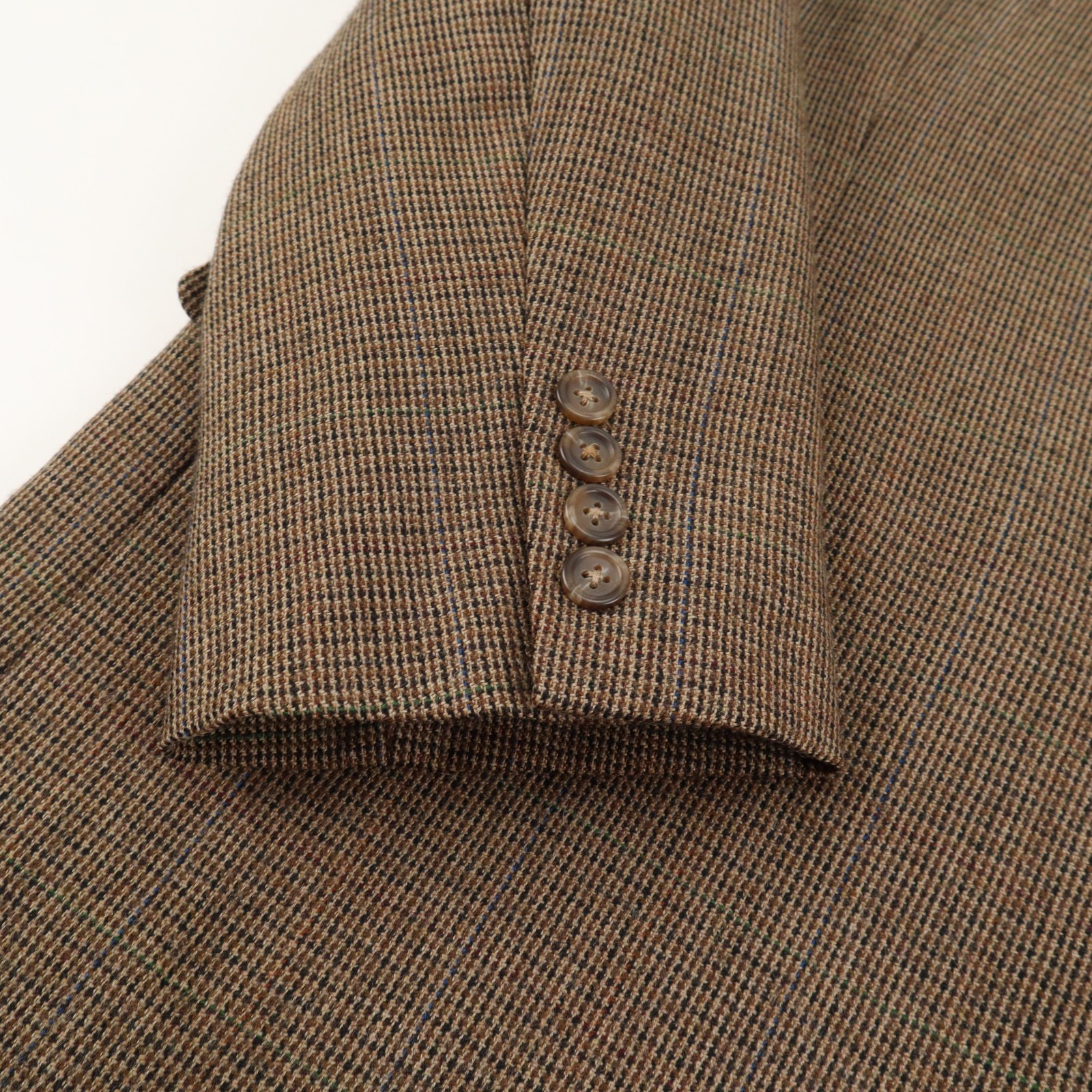 Chaps 100% Wool Mini Houndstooth Check Medium Bro… - image 13