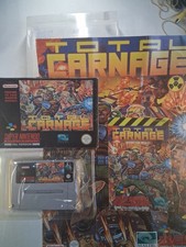 Total Carnage Super Nintendo SNES Boxed Game with Manual and Poster PAL