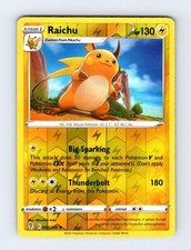 Carta Pokemon Raichu 050/203 rara Cieli in evoluzione reverse holo leggermente giocata