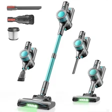 Cordless Vacuum Cleaner, Stick Vacuum with Smart LED Display, 50KPA 55Mins Va...