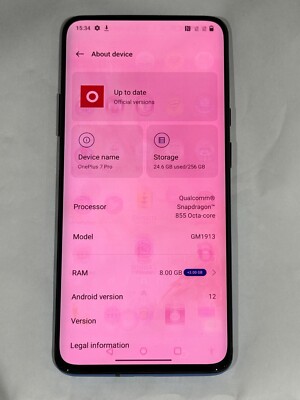OnePlus 7 Pro (Dual SIM) - 256GB - Nebula Blue (12GB RAM) (entsperrt) Smartphone -
