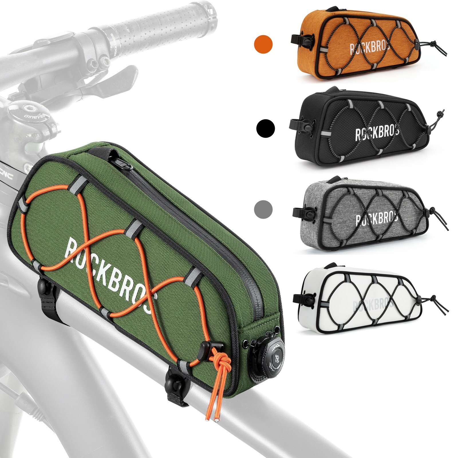 Borsa tubo superiore Rockbros Road to Sky bicicletta borsa telaio MTB bici da corsa 5 colori 0,7 L