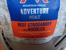 1 Pouch, Mountain House Beef Stroganoff With Noodles 2 Servings Survival Food