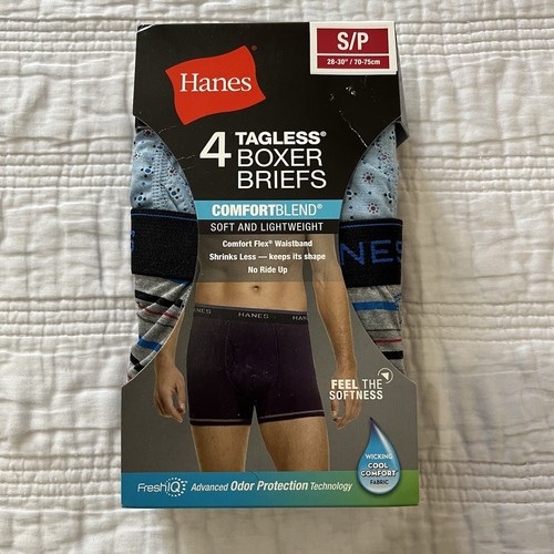 Hanes Men's Size Small Cool Comfort Comfort Cool Boxer Briefs 4-Pack Tagless - Picture 2 of 4