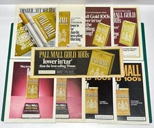 1970-1974 Pall Mall Cigarette 9 Ad Lot Vintage Magazine Advertisement Gold 100's