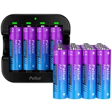 AA Lithium Batteries Pallus 1.5V AA Rechargeable Batteries 3500mWh for Blink Lot