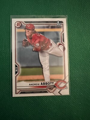 2021 BOWMAN DRAFT 1ST BASE PAPER PROSPECT BD-8 ANDREW ABBOTT CINCINNATI REDS 