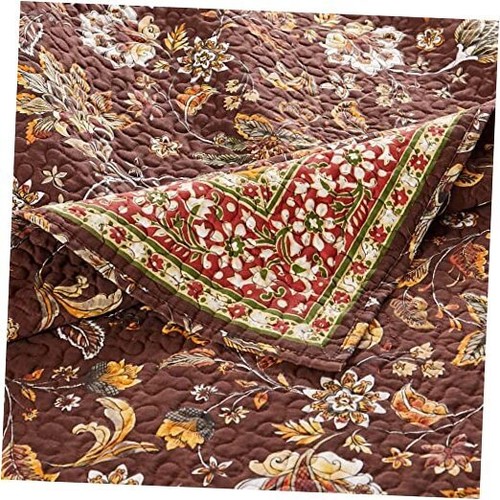 Barefoot Bungalow Audrey Throw Blanket,60 x 50-inch Chocolate