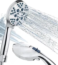 8 Mode High Pressure Shower Head with Detachable Handheld Spray, Chrome
