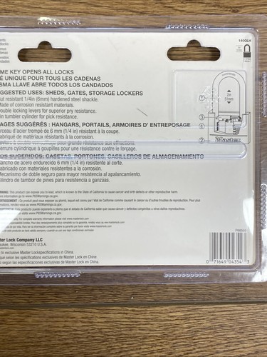Master Lock 140QLH Solid Brass Keyed-Alike Wide Padlock 1-9/16 in. - Picture 11 of 14